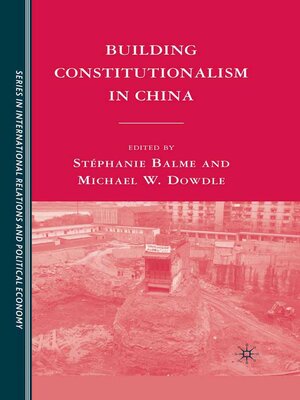 cover image of Building Constitutionalism in China